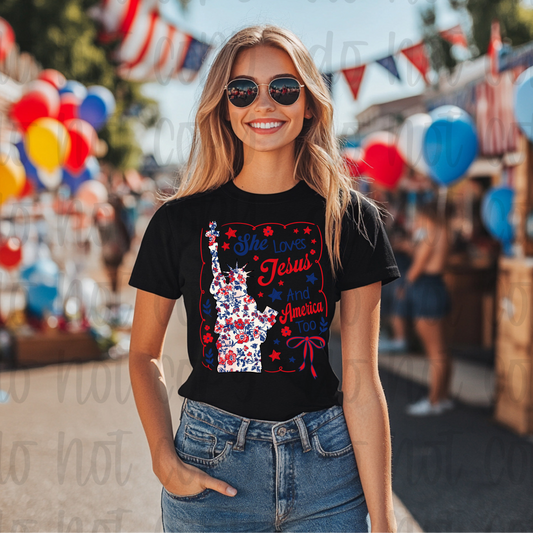 She loves Jesus and America too shirt