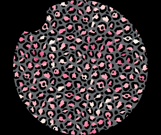 leopard print car coasters