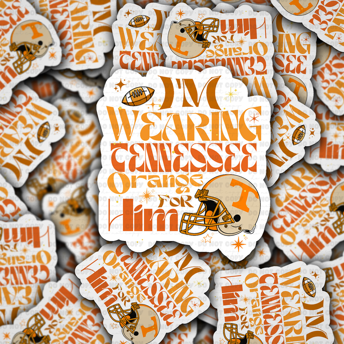 Wearing orange for him sticker