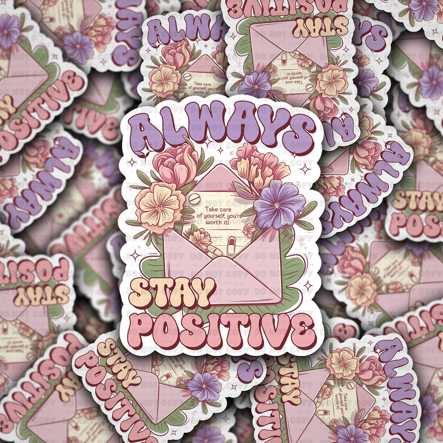 always stay positive sticker