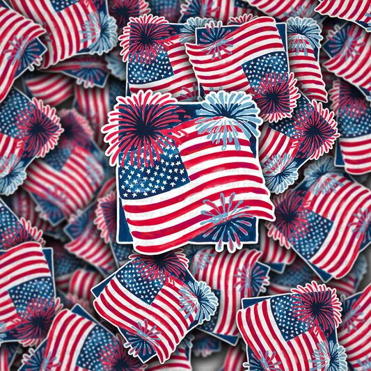 American flag sticker