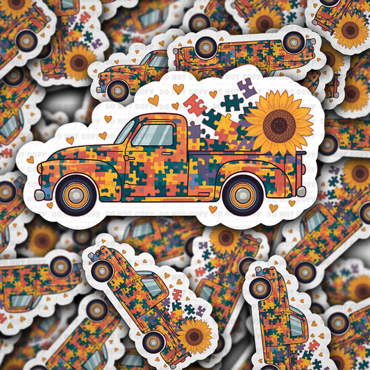 Autism truck sticker