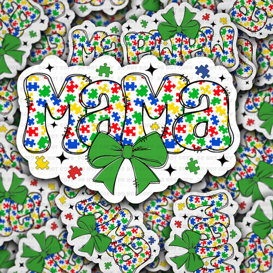 Autism mama puzzle sticker