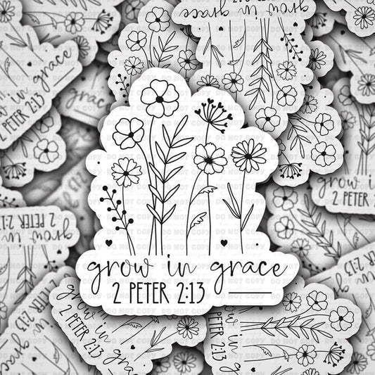 Grow in grace sticker