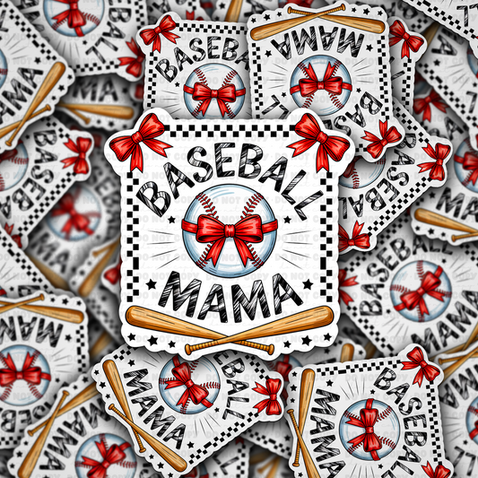 baseball mama sticker