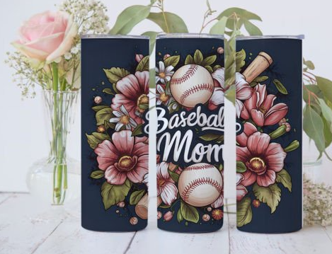 Baseball mom tumbler