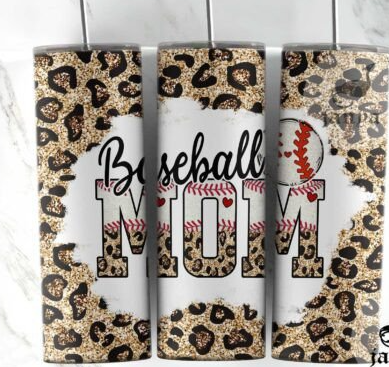 Baseball mom tumbler