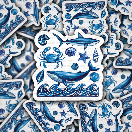 Beach collage sticker