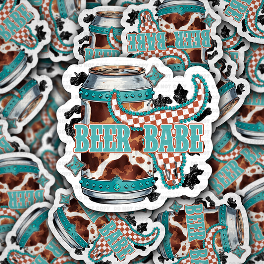 Beer babe sticker