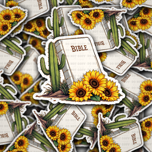 Bible sunflower sticker