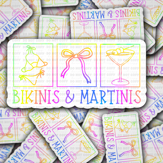 bikinis and martinis sticker