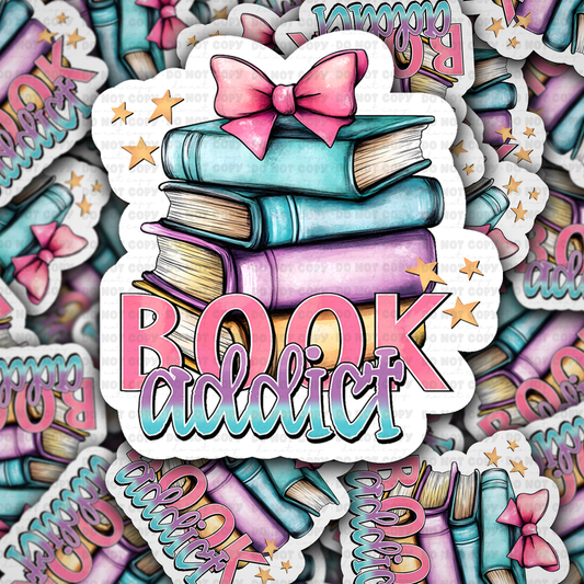 Book addict sticker