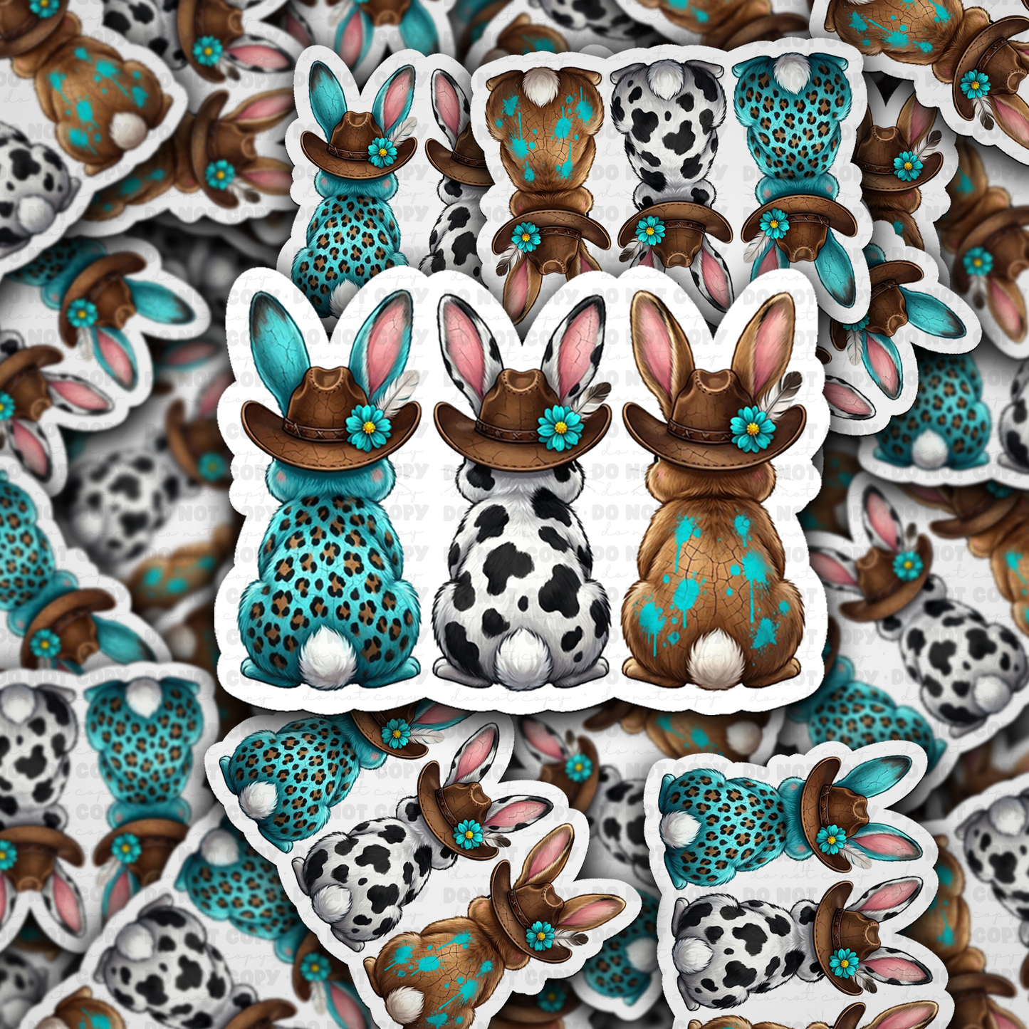 Western bunnies sticker
