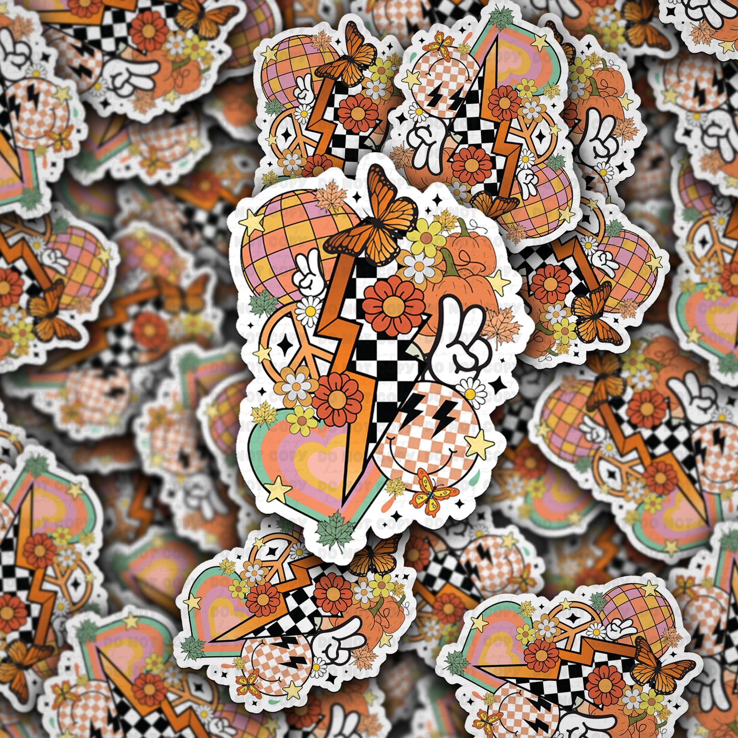 Butterfly collage sticker