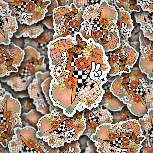 Butterfly collage sticker