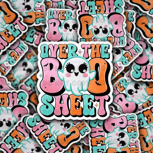 Over the boo sheet sticker
