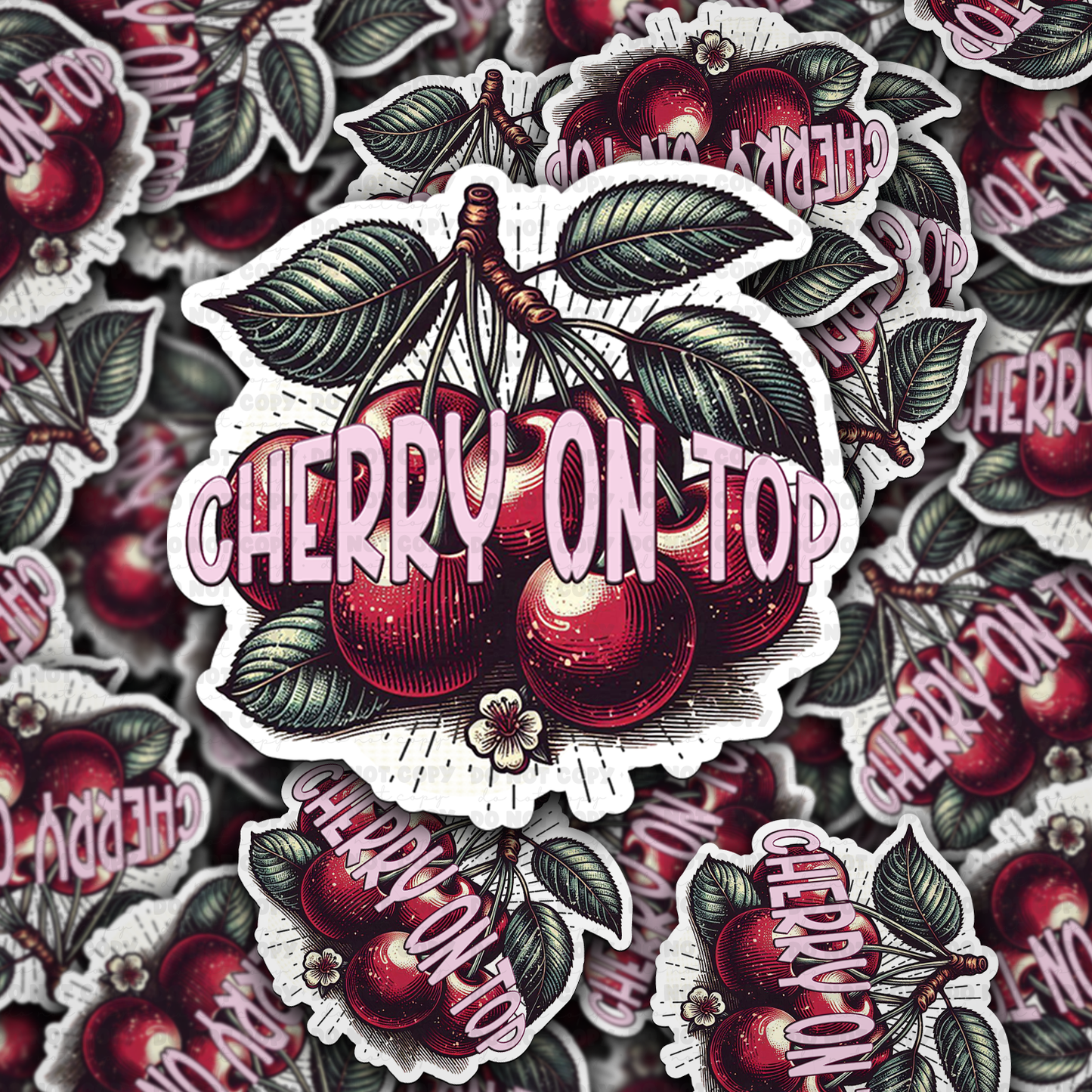 Cherry on top sticker