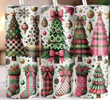 Christmas tree stocking tumbler