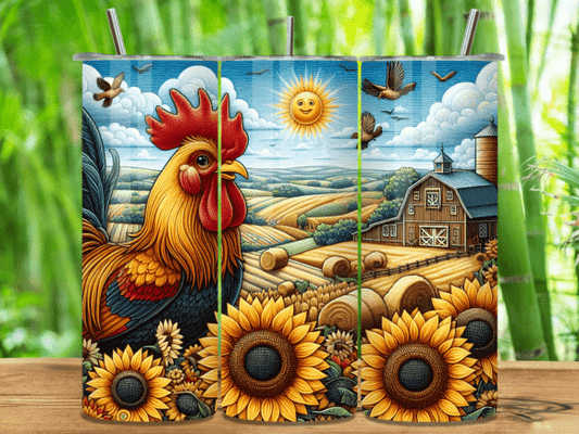 Farm chicken tumbler