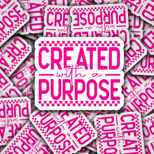 Created with a purpose sticker