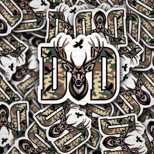 Dad deer sticker