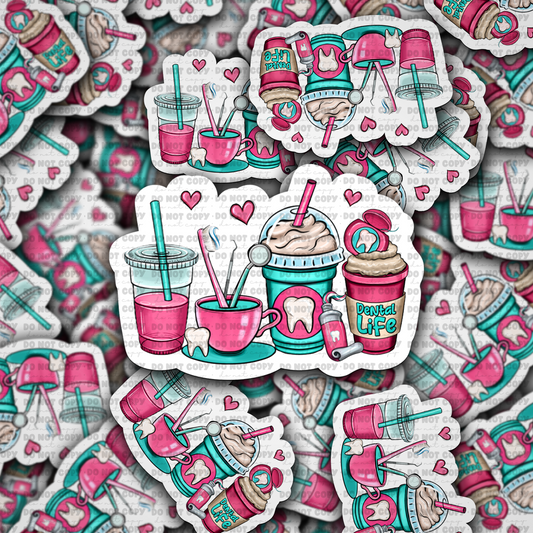 dental life cup sticker