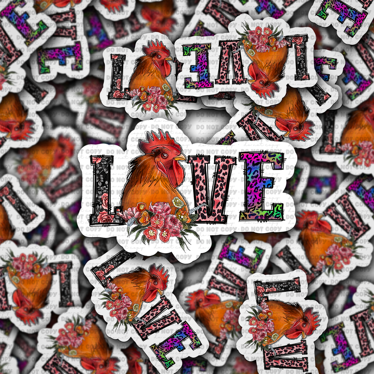 Love chicken sticker