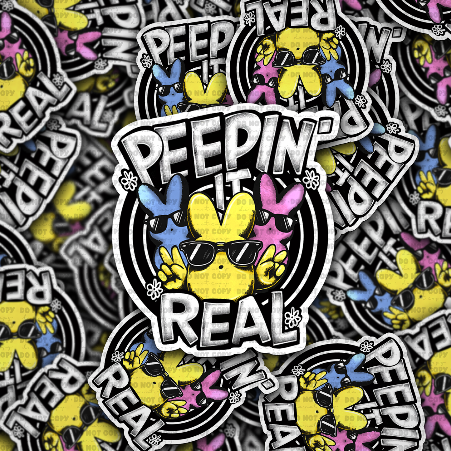 Peepin it real sticker