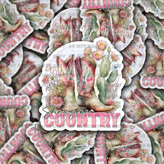 She's gone country sticker