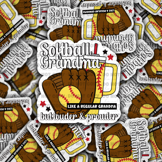 Softball Grandma sticker