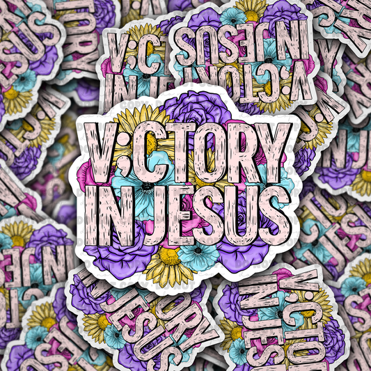 Victory in Jesus sticker
