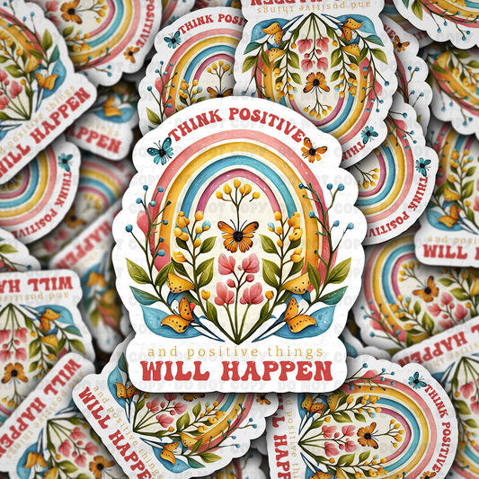 Think positive sticker