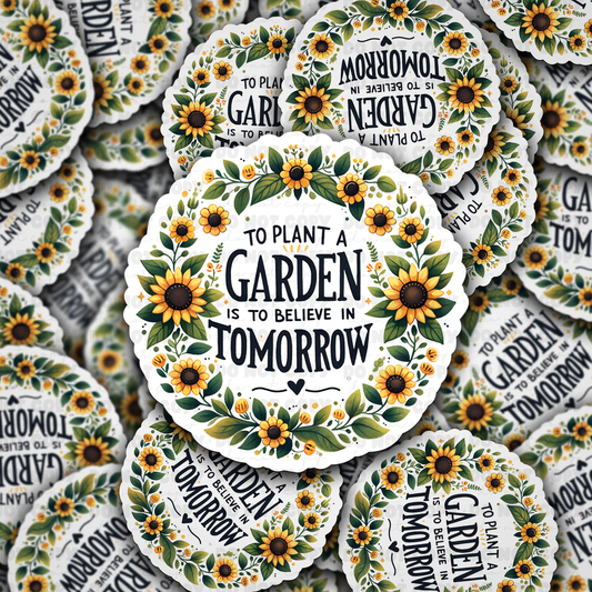 To plant a garden sticker