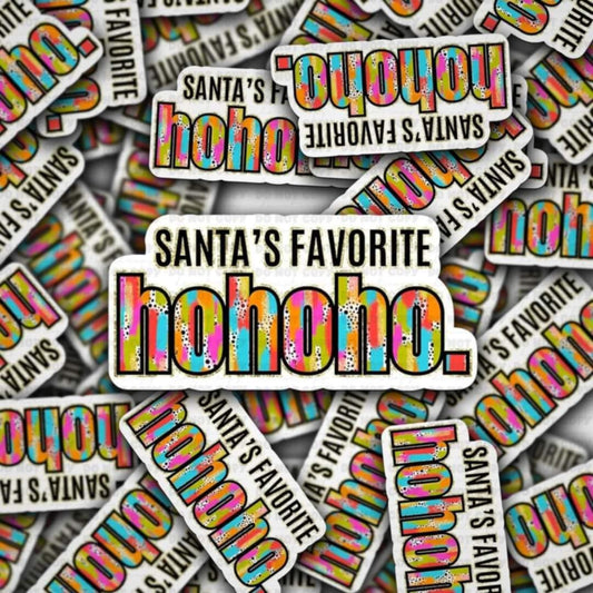 Santa's favorite ho ho ho sticker