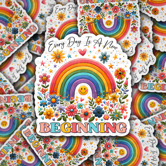 Everyday is a new beginning sticker