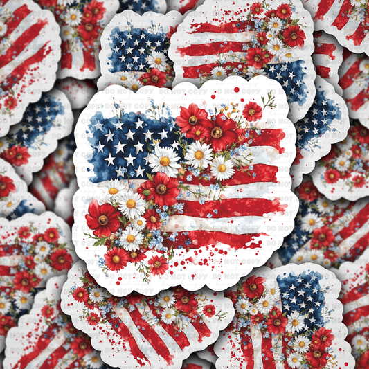 American state floral sticker