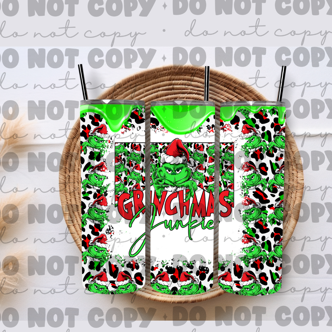 Grinchmas Junkie tumbler