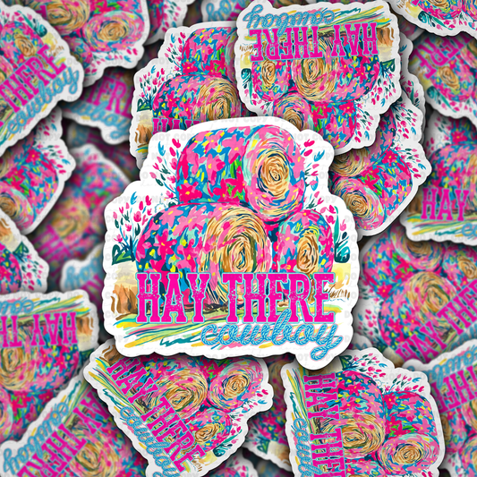 Hay there cowboy sticker