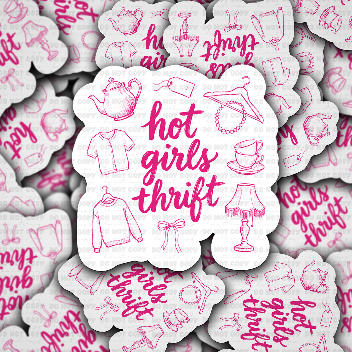 Hot girls thrift sticker