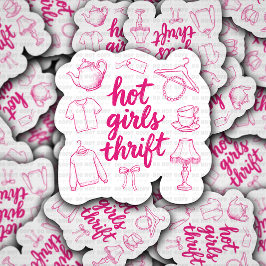Hot girls thrift sticker