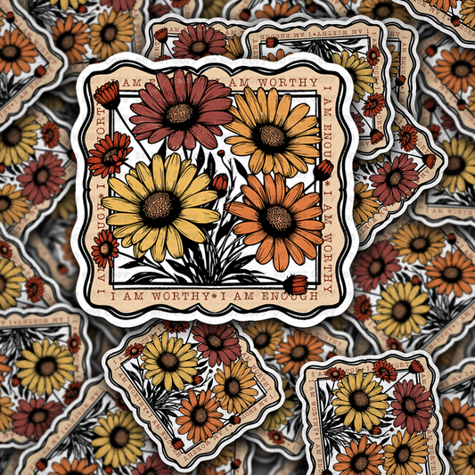 I am enough i am worthy sticker