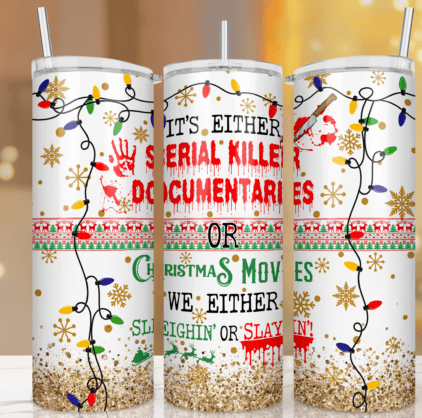 Its either serial killer documentaries or Christmas movies tumbler