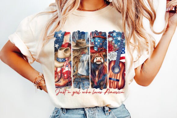 Just a girl who loves America sublimation print