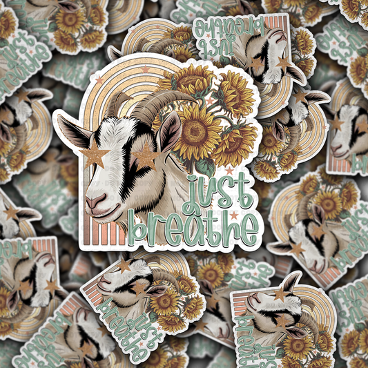 Just breathe sticker
