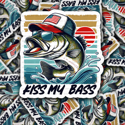 Kiss my bass sticker