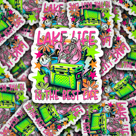 Lake life is the best life  sticker