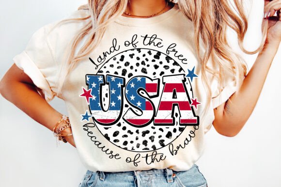 Land of the free because of the brave USA shirt