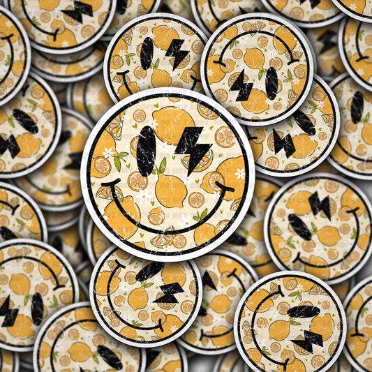 Lemon face sticker