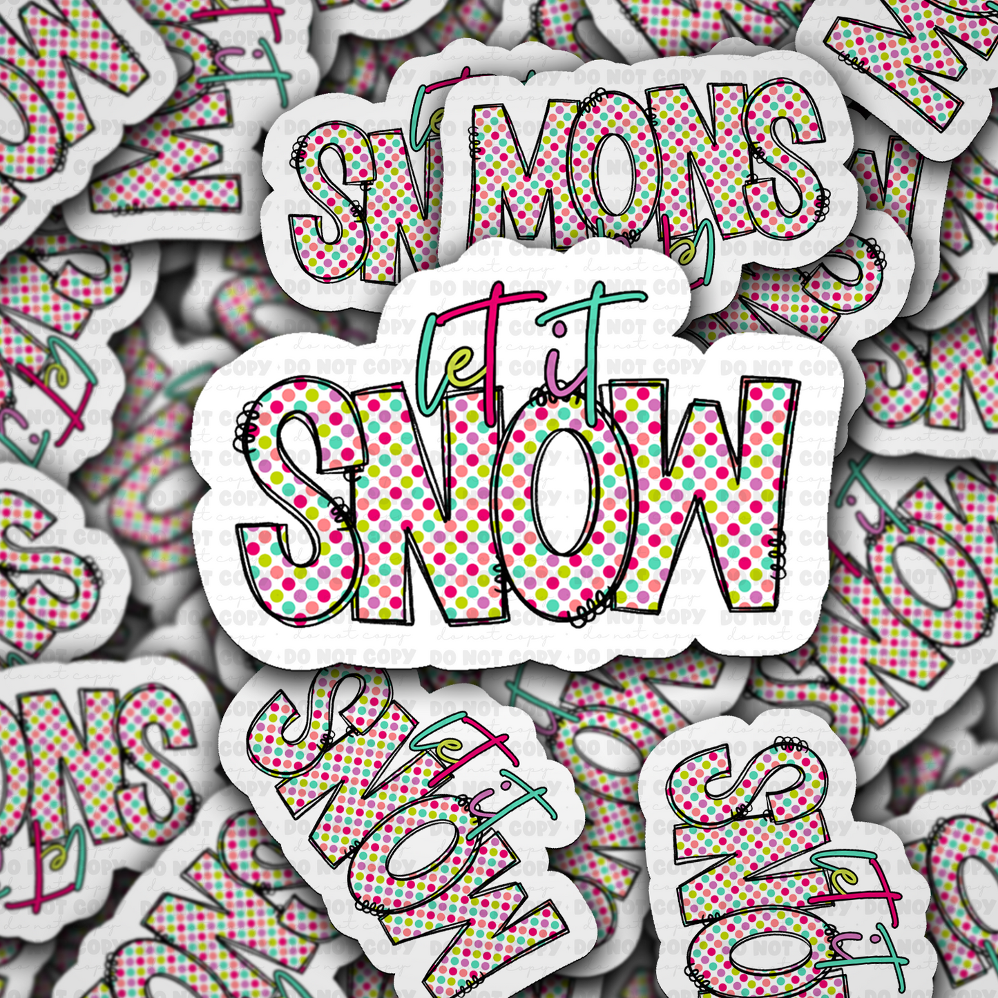 let it snow bright sticker