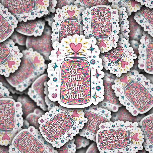 Let your light shine sticker